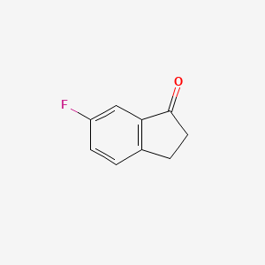 Chemical structure of 6-Fluoro-1-indanone