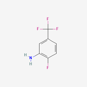 Chemical structure of 2-Fluoro-5-(trifluoromethyl)aniline