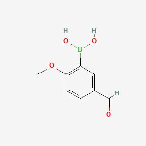 Chemical structure of 5-Formyl-2-methoxyphenylboronic acid