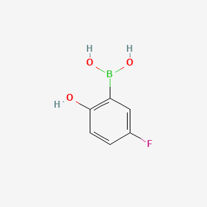 Chemical structure of 5-Fluoro-2-hydroxyphenylboronic acid