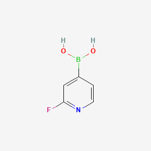 Chemical structure of 2-Fluoropyridine-4-boronic acid