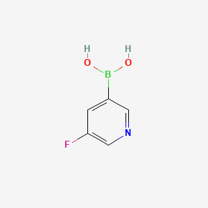 Chemical structure of 5-Fluoropyridine-3-boronic acid