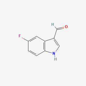 Chemical structure of 5-Fluoroindole-3-carboxaldehyde