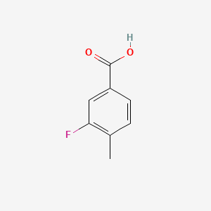 Chemical structure of 3-Fluoro-p-toluic acid