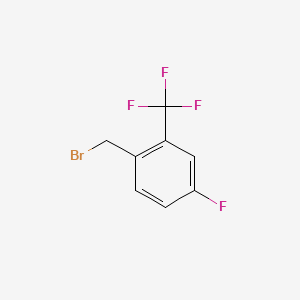 Chemical structure of 4-Fluoro-2-(trifluoromethyl)benzyl bromide