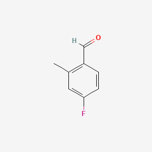 Chemical structure of 4-Fluoro-2-methylbenzaldehyde