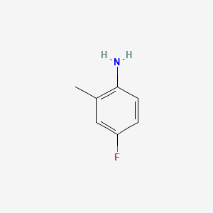 Chemical structure of 4-Fluoro-2-methylaniline