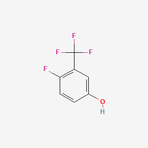 Chemical structure of 4-Fluoro-3-(trifluoromethyl)phenol