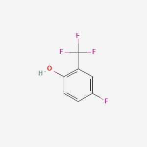 Chemical structure of 4-Fluoro-2-(trifluoromethyl)phenol
