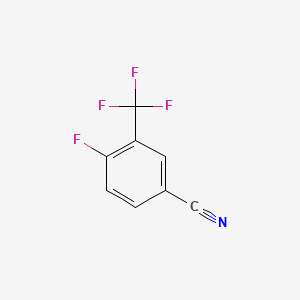 Chemical structure of 4-Fluoro-3-(trifluoromethyl)benzonitrile