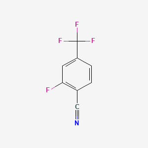 Chemical structure of 2-Fluoro-4-(trifluoromethyl)benzonitrile