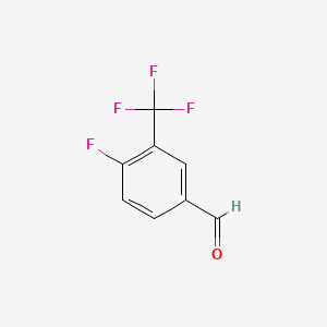 Chemical structure of 4-Fluoro-3-(trifluoromethyl)benzaldehyde