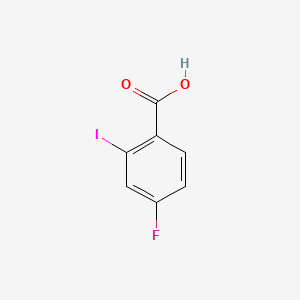Chemical structure of 4-Fluoro-2-iodobenzoic acid