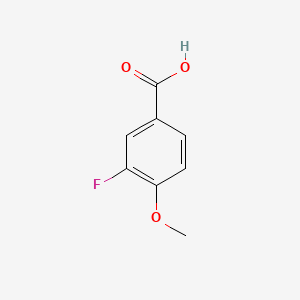 Chemical structure of 3-Fluoro-4-methoxybenzoic acid