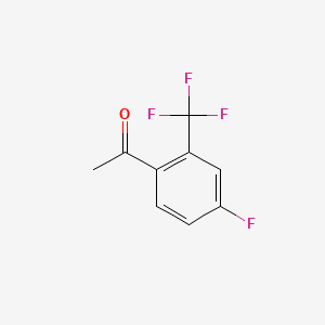 Chemical structure of 4'-Fluoro-2'-(trifluoromethyl)acetophenone