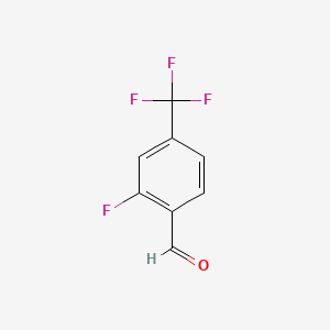Chemical structure of 2-Fluoro-4-(trifluoromethyl)benzaldehyde