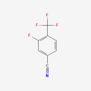 Chemical structure of 3-Fluoro-4-(trifluoromethyl)benzonitrile