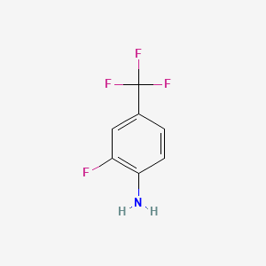 Chemical structure of 2-Fluoro-4-(trifluoromethyl)aniline