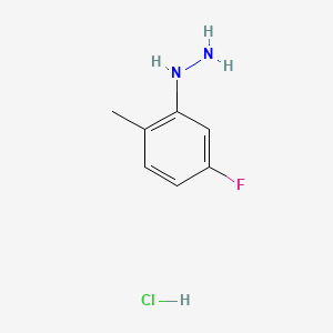 Chemical structure of 5-Fluoro-2-methylphenylhydrazine hydrochloride