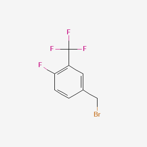 Chemical structure of 4-Fluoro-3-(trifluoromethyl)benzyl bromide