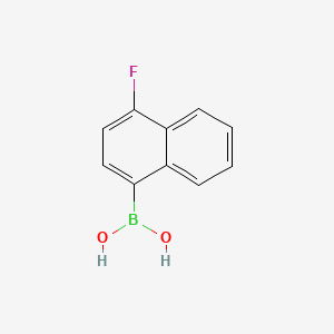 Chemical structure of 4-Fluoronaphthalene-1-boronic acid