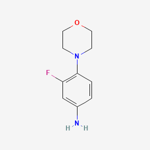 Chemical structure of 3-Fluoro-4-morpholinoaniline