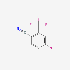 Chemical structure of 4-Fluoro-2-(trifluoromethyl)benzonitrile