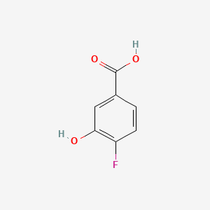 Chemical structure of 4-Fluoro-3-hydroxybenzoic acid