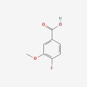 Chemical structure of 4-Fluoro-3-methoxybenzoic acid