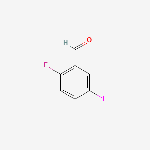 Chemical structure of 2-Fluoro-5-iodobenzaldehyde