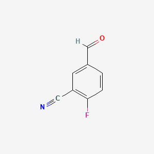 Chemical structure of 2-Fluoro-5-formylbenzonitrile