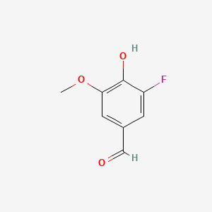 Chemical structure of 3-Fluoro-4-hydroxy-5-methoxybenzaldehyde