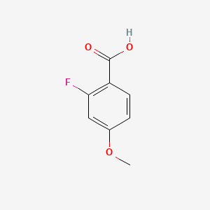 Chemical structure of 2-Fluoro-4-methoxybenzoic acid