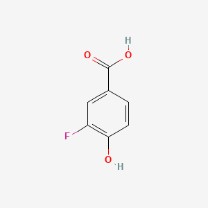 Chemical structure of 3-Fluoro-4-hydroxybenzoic acid