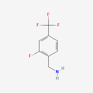 Chemical structure of 2-Fluoro-4-(trifluoromethyl)benzylamine