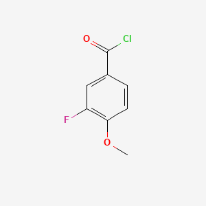 Chemical structure of 3-Fluoro-4-methoxybenzoyl chloride
