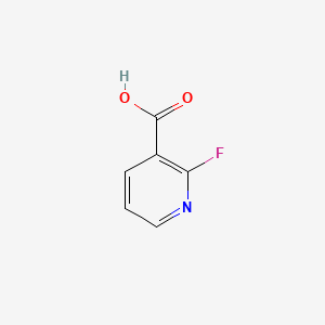 Chemical structure of 2-Fluoronicotinic acid