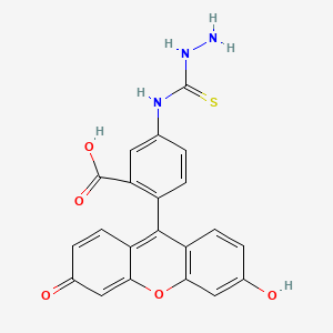 Chemical structure of Fluorescein-5-thiosemicarbazide