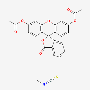 Chemical structure of 5(6)-FITC DA