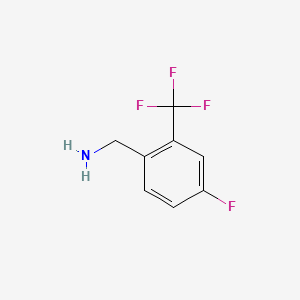 Chemical structure of 4-Fluoro-2-(trifluoromethyl)benzylamine