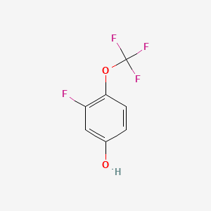 Chemical structure of 3-Fluoro-4-(trifluoromethoxy)phenol