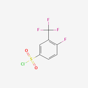 Chemical structure of 4-Fluoro-3-(trifluoromethyl)benzenesulfonyl chloride
