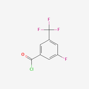 Chemical structure of 3-fluoro-5-(trifluoromethyl)benzoyl chloride