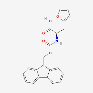 Chemical structure of Fmoc-β-(2-furyl)-D-Ala-OH