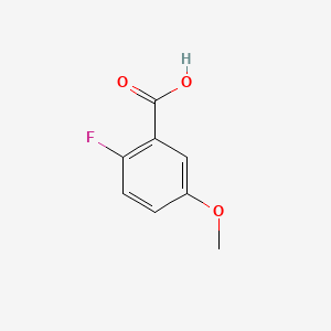 Chemical structure of 2-fluoro-5-methoxybenzoicacid