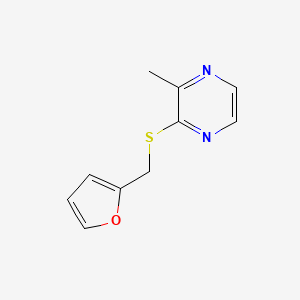 Chemical structure of 2-Methyl-3(5or6)-furfurylthiopyrazine