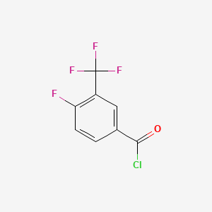 Chemical structure of 4-Fluoro-3-(trifluoromethyl)benzoyl Chloride