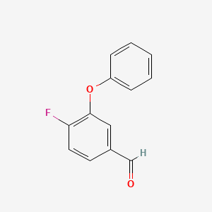 Chemical structure of 4-fluoro-3-phenoxybenzaldehyde