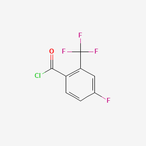 Chemical structure of 4-Fluoro-2-(trifluoromethyl)benzoyl Chloride