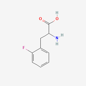 Chemical structure of 2-Fluoro-DL-phenylalanine